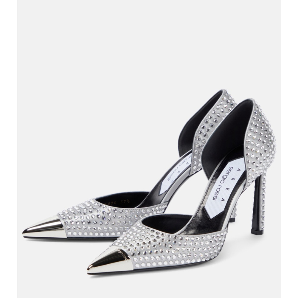 NWT Authentic - Sergio Rossi 
x Area 95mm rhinestone pumps size 39EU - Picture 11 of 13